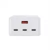 Akyga AK-CH-25 επιτραπέζιος φορτιστής USB GaN 140 W, 3 x USB-C PD + USB-A, λευκό
