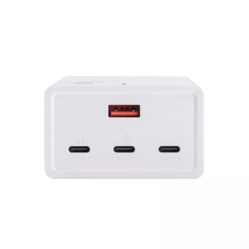 Akyga AK-CH-25 επιτραπέζιος φορτιστής USB GaN 140 W, 3 x USB-C PD + USB-A, λευκό