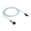 Akyga AK-USB-49 σπιράλ καλώδιο Aviator USB-C σε USB-C με βύσμα GX16, USB 2.0, 3 m, λευκό