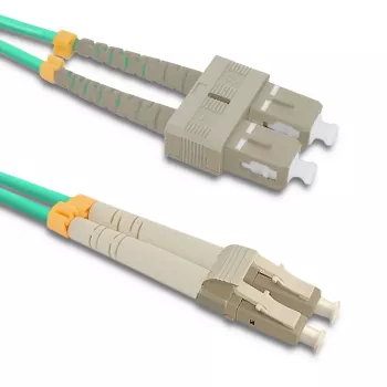 Qoltec Καλώδιο patch οπτικών ινών LC/UPC - SC/UPC Πολύτροπο OM4 Duplex 5m