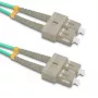 Qoltec Καλώδιο patch οπτικών ινών SC/UPC σε SC/UPC Duplex Πολύτροπο OM4, 5m, Aqua