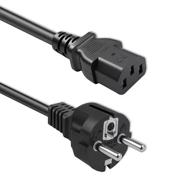 QOLTEC Καλώδιο τροφοδοσίας Schuko CEE IEC C13 3x0,75mm² 1,5m Μαύρο