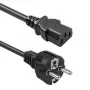 QOLTEC Καλώδιο τροφοδοσίας SCHUKO CEE IEC C13 3x1.0mm2 1,5m Μαύρο