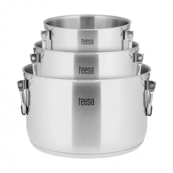TEESA COOK PRIME σετ 6 τεμ. κατσαρόλες, ανοξείδωτο ατσάλι, κατάλληλες για επαγωγή