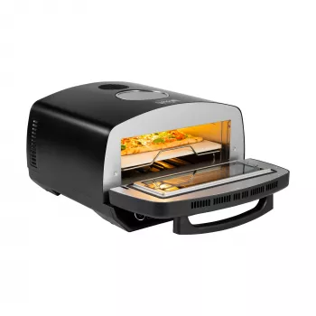 TEESA φούρνος πίτσας SUPREME ELITE 2200 W, 450°C, διπλή θέρμανση, παράθυρο, LED, 33 cm, πολλαπλά προγράμματα ψησίματος