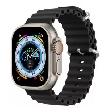Dux Ducis Σιλικονούχο Λουρί για Apple Watch 8/7/6/5/4/3/2/SE (38/40/41mm) - Μαύρο