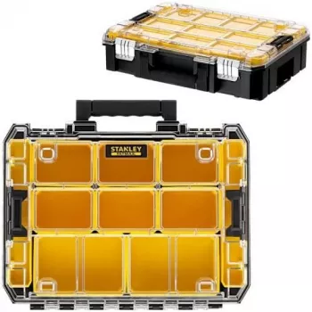 STANLEY PRO-STACK Οργανωτής Duo-Pack (Μαύρο/Διαφανές, 2 Τεμάχια)
