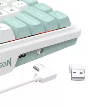 Redragon Galatin Pro K719WG-RGB-PRO Tri-Mode Ασύρματο Μηχανικό Πληκτρολόγιο Gaming (98-Key, Hot-Swappable, RGB, Μαύρο)