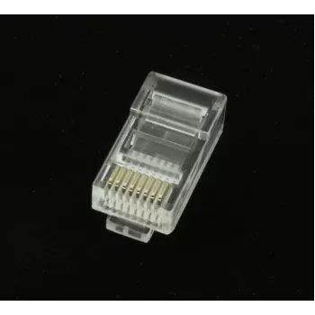 Gembird LC-8P8C-001/50 RJ45 Cat5e Βύσμα 8P8C 30µ Επιχρυσωμένο 50άδα Συσκευασία Διαφανές