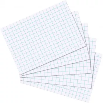 Herlitz Κάρτες Ευρετηρίου A7, Καρό 5 mm, 170 g/m², Λευκό, 100 τεμάχια (10621431)