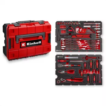 Einhell E-CASE 370570 80 τεμάχια Καθολική Βαλίτσα Εργαλείων (Κόκκινο/Μαύρο)
