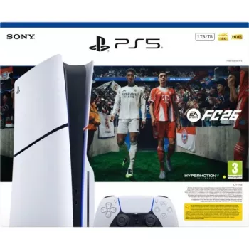 Sony PlayStation 5 Slim Disc Edition 1TB + EA Sports FC 26 Bundle - Λευκό/Μαύρο (CFI-2116A)