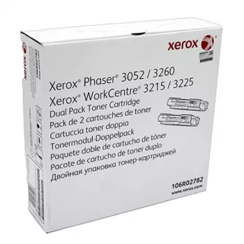 Xerox Twin Pack Μαύρα Τόνερ (2 x 3.000 Σελίδες) για Phaser 3052/3260, WorkCentre 3215/3225 - OEM 106R02782