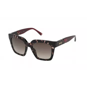 Nina Ricci SNR3185201GQ γυναικείο γυαλιά ηλίου - μαύρος σκελετός ασετάτ με γκρι φακούς διαβάθμισης, 52 mm