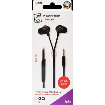 2GO 794476 ενσύρματο ακουστικό In-Ear με μικρόφωνο, ανθρακί