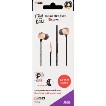2GO 795962 Ενσύρματα in-ear ακουστικά με μικρόφωνο – Χρυσό
