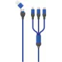2GO 797360 καλώδιο USB 1,2 m USB A/USB C/USB C/Micro-USB B/Lightning μαύρο - μπλε