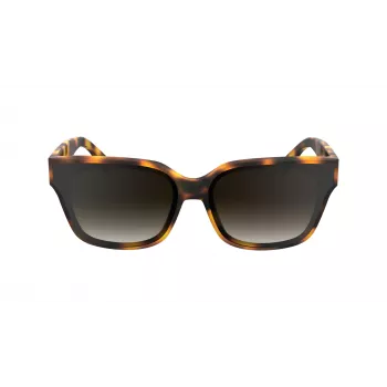 KARL LAGERFELD KL6161S-240 Γυναικεία Γυαλιά Ηλίου, Υπερμεγέθης Τετράγωνη Μορφή, Havana Καφέ με Καφέ Διαβαθμισμένους Φακούς, 63/14/140 mm