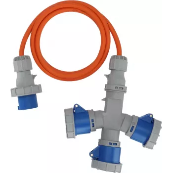 Brennenstuhl 1167670202 Καλώδιο επέκτασης CEE 3 θέσεων Πολύπριζο 16A 2m H07RN-F 3G 2,5 mm² IP44