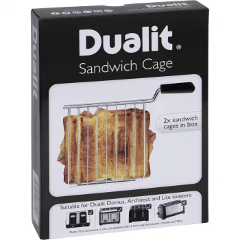 Dualit 00510 Θήκη σάντουιτς για τοστιέρα - Ανοξείδωτο ατσάλι, μαύρη λαβή, Ζεύγος