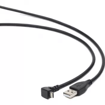 Gembird USB 2.0 Καλώδιο USB-A σε Micro-USB-B 1,8m Μαύρο 90 μοιρών γωνιακό