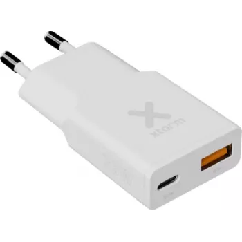 Xtorm Go2 Series SlimLine Φορτιστής Τοίχου 25W 1x USB-C USB-A Λευκό
