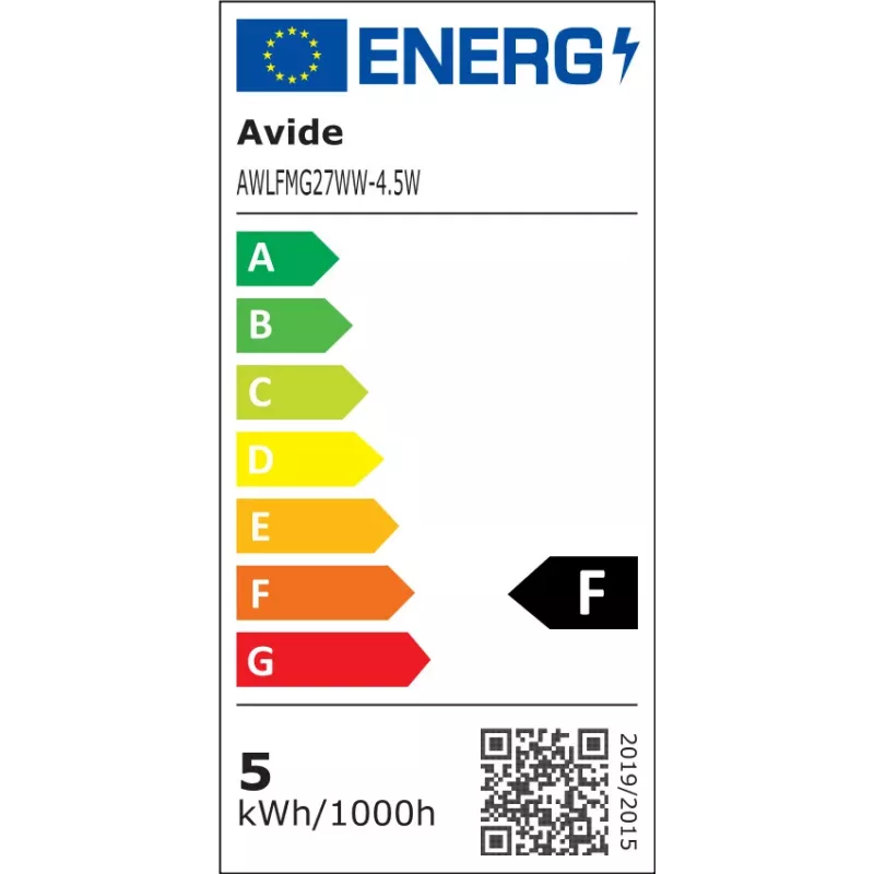 Avide Λαμπτήρας LED White Filament Mini Globe 4,5W E27 Θερμό Λευκό 2700K