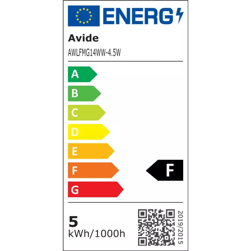 Avide LED Filament Mini Globe Λάμπα 4,5W E14 Θερμό Λευκό 2700K