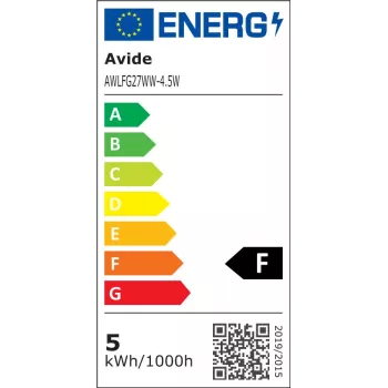 Avide LED Filament Globe Λάμπα 4,5W E27 Θερμό Λευκό 2700K
