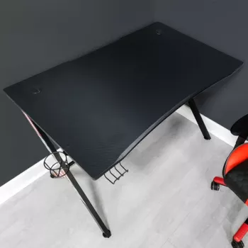 X Rocker Ocelot γραφείο gaming με mousepad - μαύρο/κόκκινο