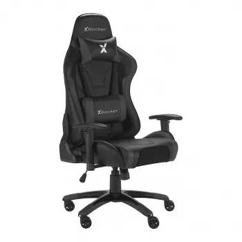 X Rocker καρέκλα gaming μαύρη με υποβραχιόνια 3D μαξιλάρια άνεσης 100kg