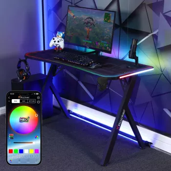 X Rocker Lumio RGB γραφείο gaming με φωτισμό LED και mousepad