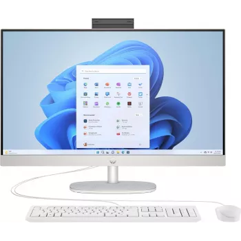 HP 27-cr0501ng 27 ίντσες All-in-One-PC, AMD Ryzen 5 7520U, 8 GB RAM, 512 GB SSD, Snow White