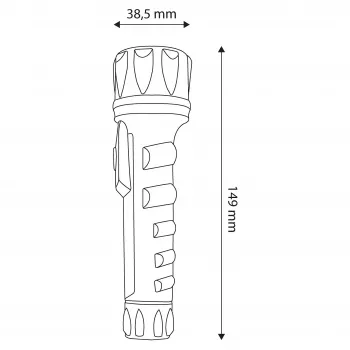 ENTAC EFL-2AA-PL Φακός LED 2xAA πλαστικό ABS μαύρο 30 lumen