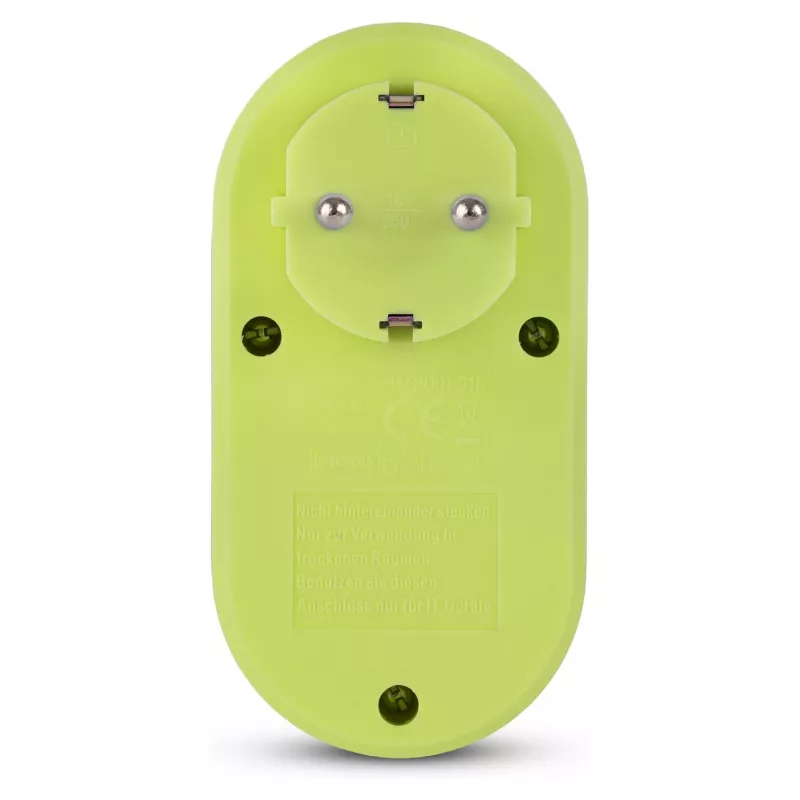 ENTAC Αντάπτορας πρίζας με 2x USB-A lime