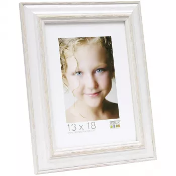 Deknudt S221H1 Κορνίζα A4 21x29,7 cm MDF Ξύλο Λευκό Μπεζ Αμφίπλευρη