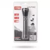 ENTAC 1W LED Φακός Αλουμίνιο Μαύρο Μπαταρία AA
