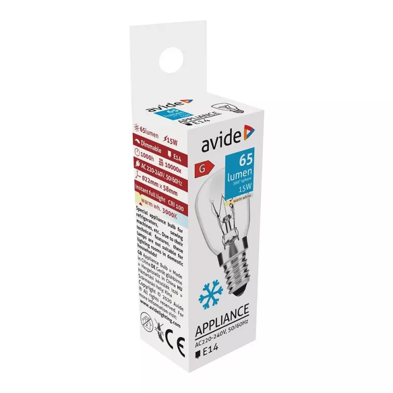 Avide Λαμπτήρας αλογόνου 65lm 15W E14 Θερμό λευκό 3000K C35 Κερί