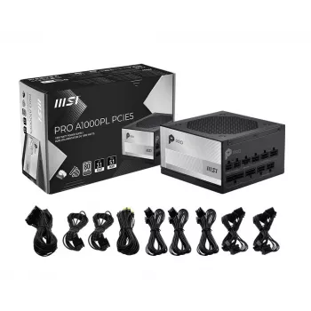 MSI PRO A1000PL PCIE5 1000W 80 PLUS Gold Πλήρως Modular ATX 3.0 Τροφοδοτικό