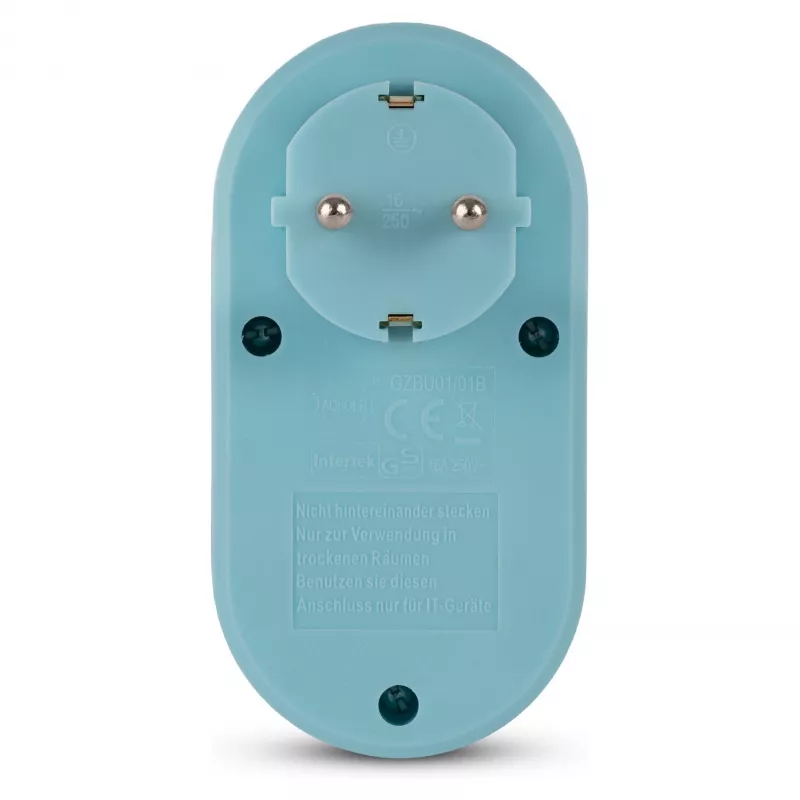 ENTAC Αντάπτορας Πρίζας με 2x USB-A Μπλε