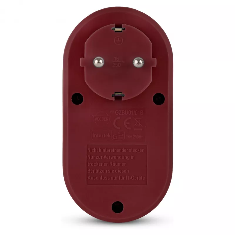 ENTAC Αντάπτορας Επιτοίχιας Πρίζας με 2x USB-A Βυσσινί