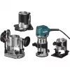 Makita RT0702CX3J Trimmer Router 710W 8mm Σφιγκτήρας με 3 βάσεις Βαλίτσα MAKPAC