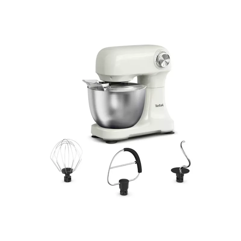 TEFAL QB140AF0 Bake Easy Μίξερ βάσης, 500 W, 12 ταχύτητες, 3,5 L μπολ, Μπεζ