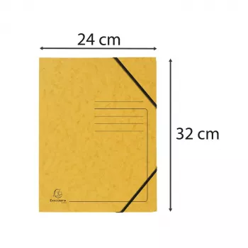 Exacompta Colorspan Φάκελος με Λάστιχο A4 Κίτρινο 355 g/m² Χωρίς Πτερύγια