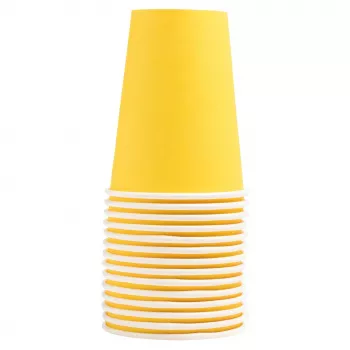 PROnappe 15 ποτήρια χάρτινα 200 ml, κίτρινα (89119I)