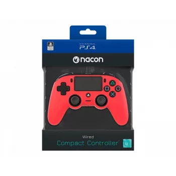 NACON PS4OFCPADRED Gaming Compact Χειριστήριο PS4 Κόκκινο