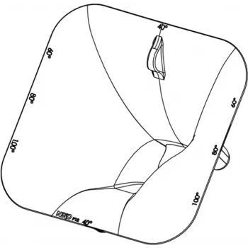 NEXO PNU-P12FLGPS-BK Φλάντζα horn / προσαρμογέας διασποράς για συστήματα ηχείων P12, Μαύρο