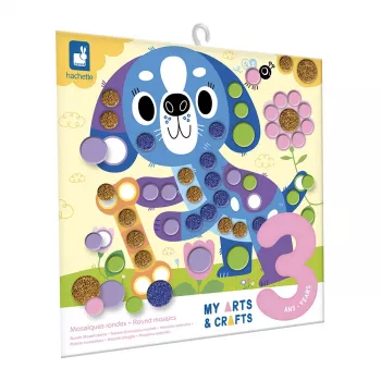 Janod My Arts & Crafts 3+ Στρογγυλά μωσαϊκά δημιουργικό σετ για παιδιά 3 ετών