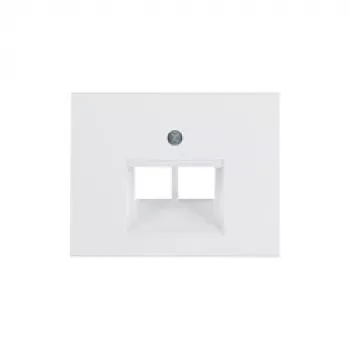 Berker K.1 Κεντρική πλάκα για πρίζα UAE/E-DAT RJ45, 2 απλή, πολικό λευκό