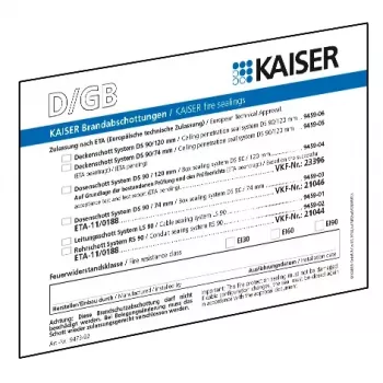 Kaiser Elektro σετ πινακίδων αναγνώρισης Schott DE/GB/FR/IT 9473-91